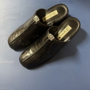 Brighton Shoes Womens‎ Size 8.5 Narrow Brown Faith Leather Mule Slide on
